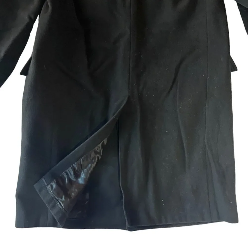 VTG Majestic Crown Amalgamated Clothing Union Men’s Black Wool Overcoat Medium